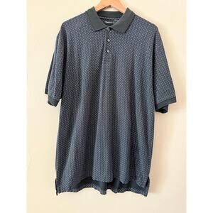 Vintage Men's Claiborne AOP Navy Golf Shirt / Polo | Size Men's Small